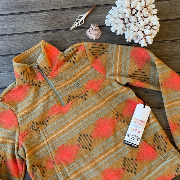 🌴🔆BILLABONG- BOUNDARY MOCK HALF ZIP JACKET - Picture 9 of 16